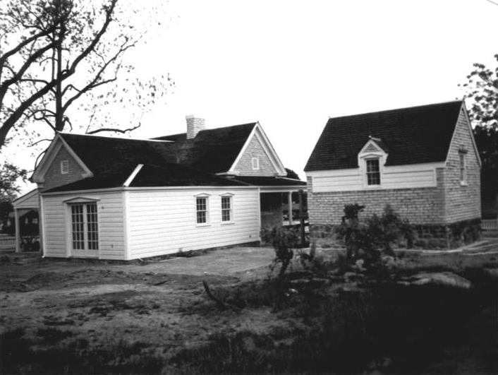Northwest corner of the Butler home and the granary