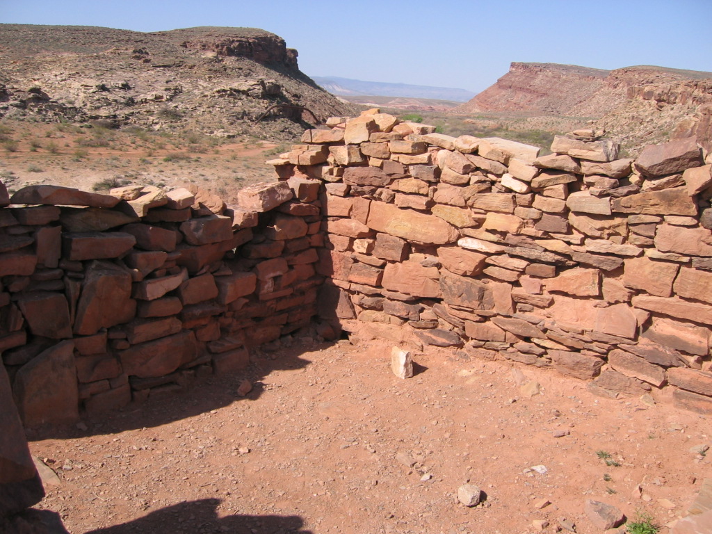 Photo of the inside southwest corner of Fort Pearce
