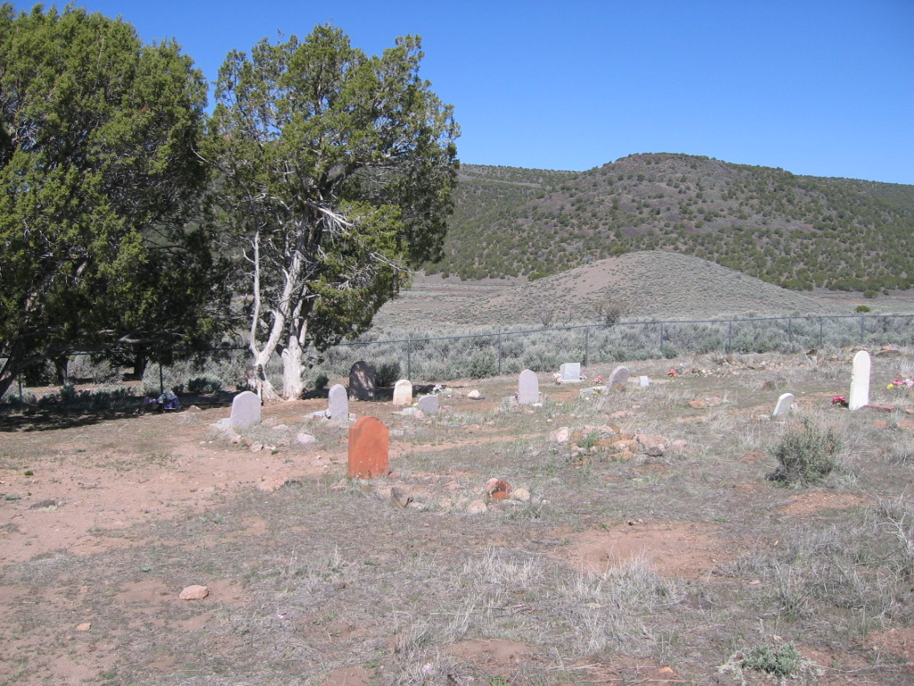 Photo of some gravesites at the Hamblin Cemetery