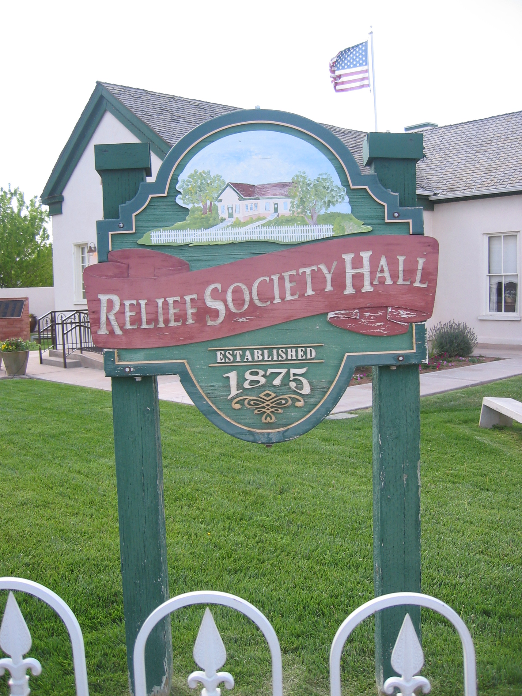WCHS-00120 Relief Society Hall sign