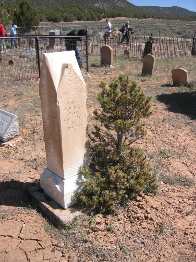Graves in the Pinto Cemetery including that of Ann T. Eldridge