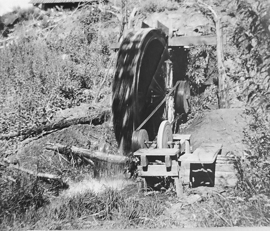 A waterwheel driven device in Zion Canyon