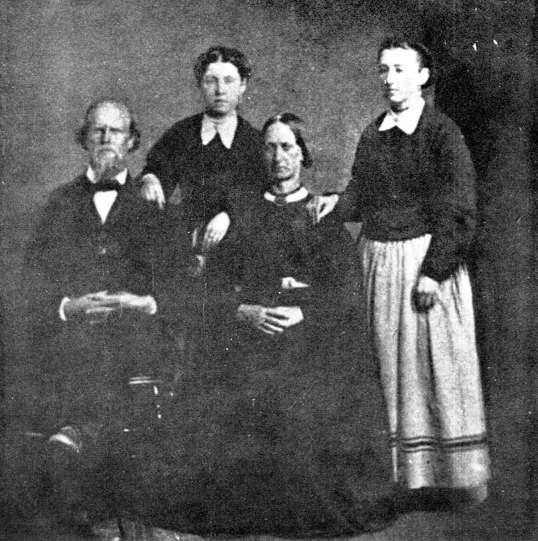 Levi Savage Jr. with 3 of his 4 wives