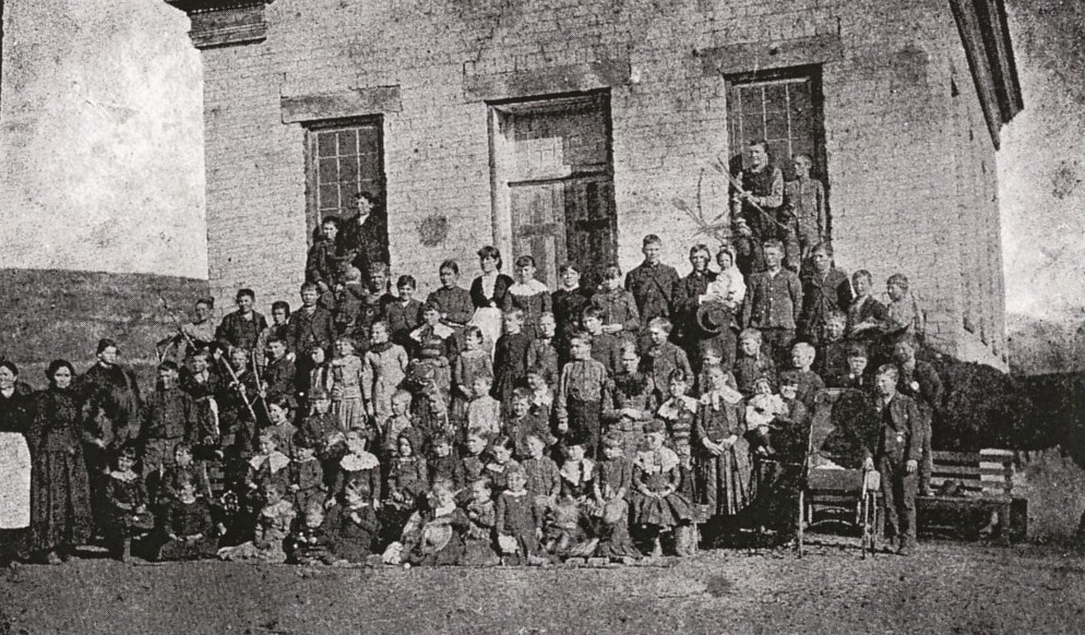 People in front of the Third Ward School