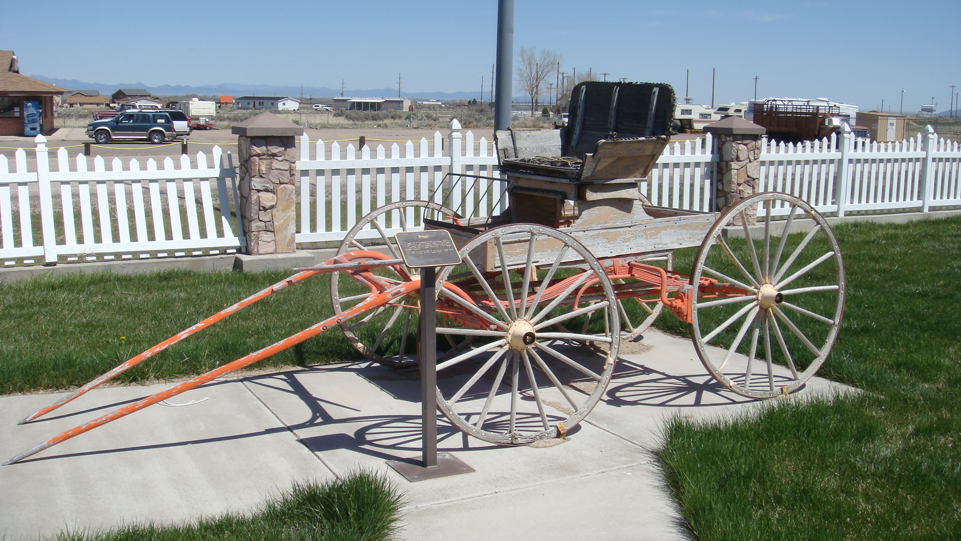 A buggy on display at the Terry Family Heritage Park