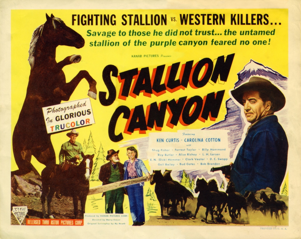 Lobby poster for the Movie, Stallion Canyon