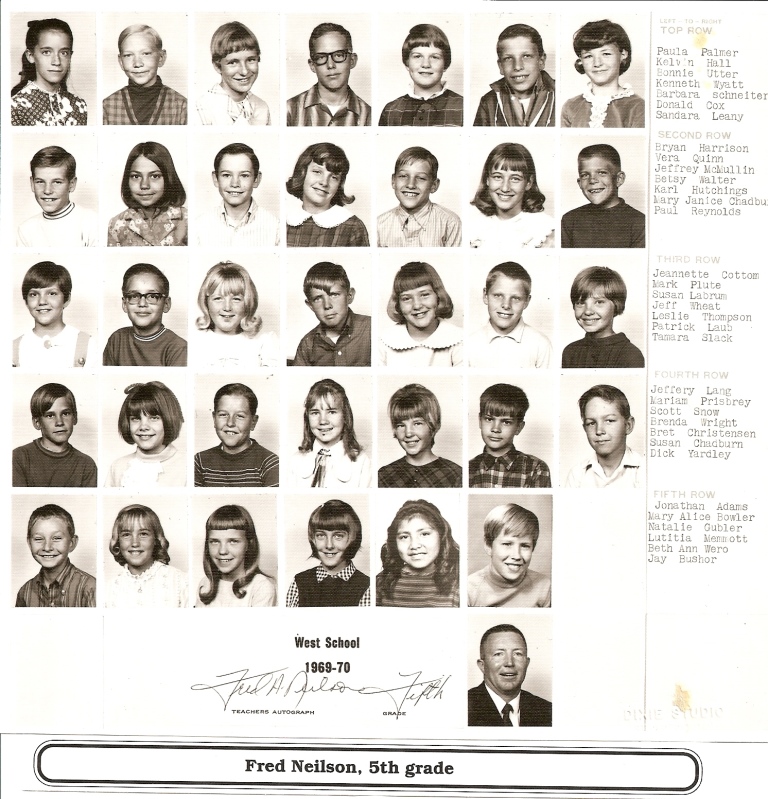 Mr. Fred A. Neilson's 1969-1970 fifth grade class