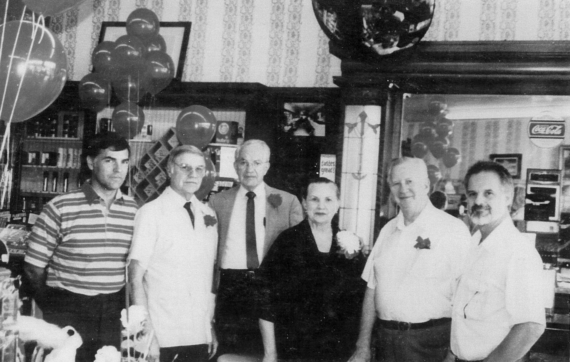 Watson family members in the Dixie Drug store