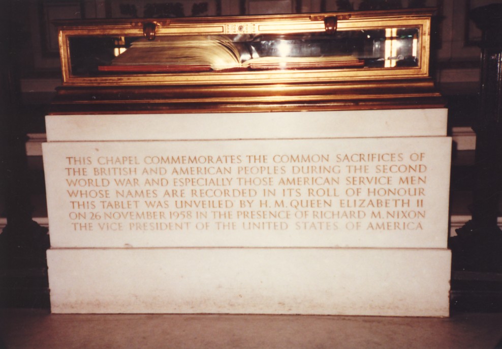 Memorial plaque and Roll of Honour