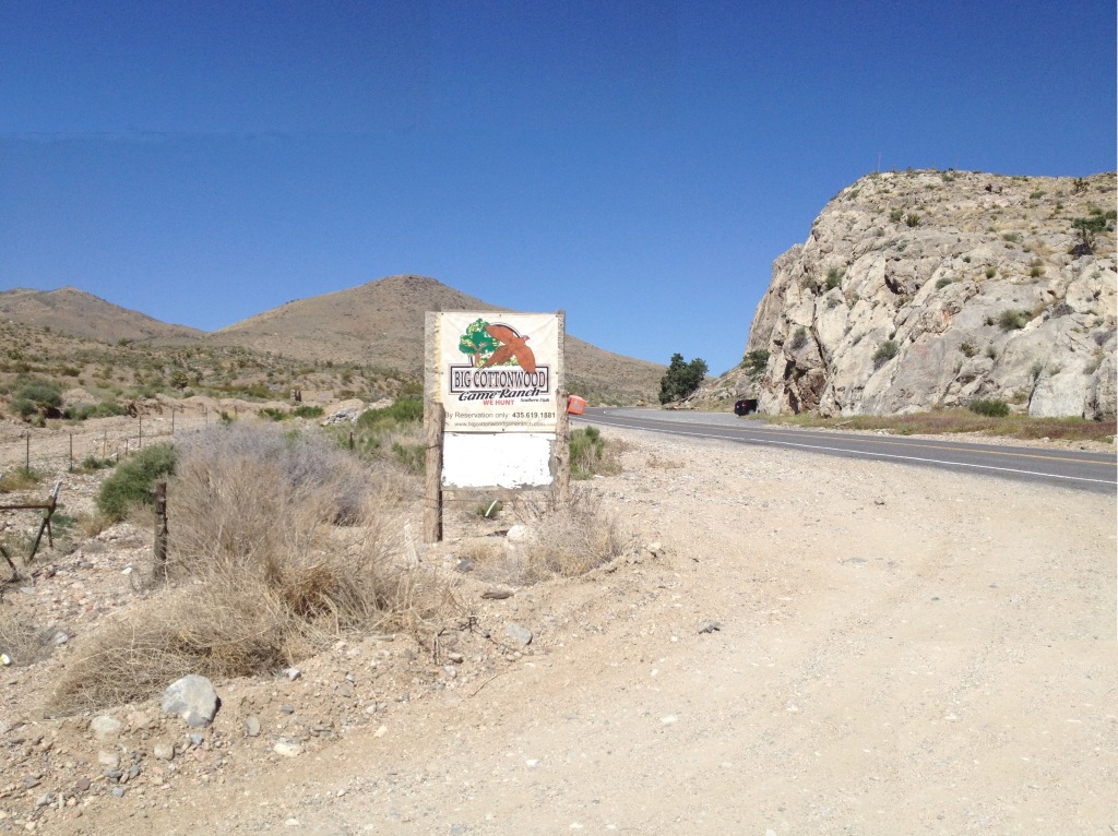 Big Cottonwood Game Ranch sign