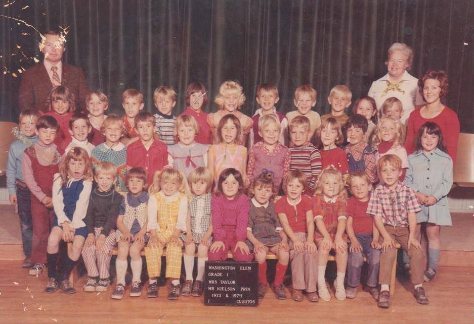 Mrs. Taylor's 1973-1974 first grade class at the Washington School