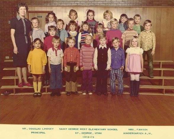 Mrs. Fawson's 1972-1973 a.m. kindergarten class at West Elementary School