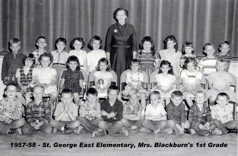 Mrs. Blackburn 1957-1958 first grade class at East Elementary School