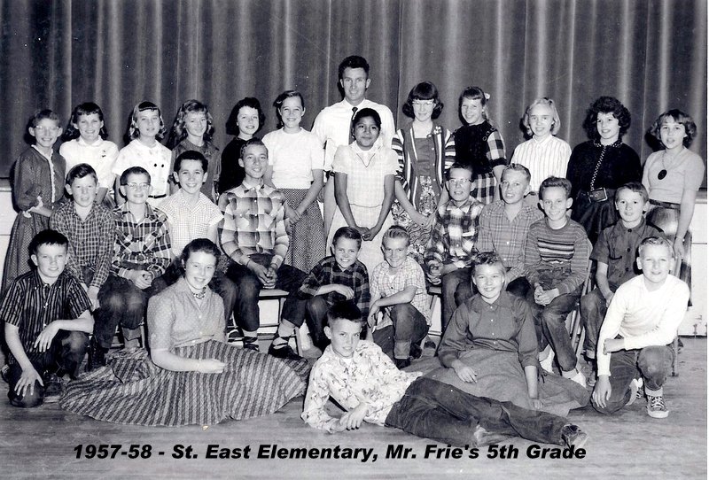 Mr. Frei's 1957-1958 fifth grade class at East Elementary School