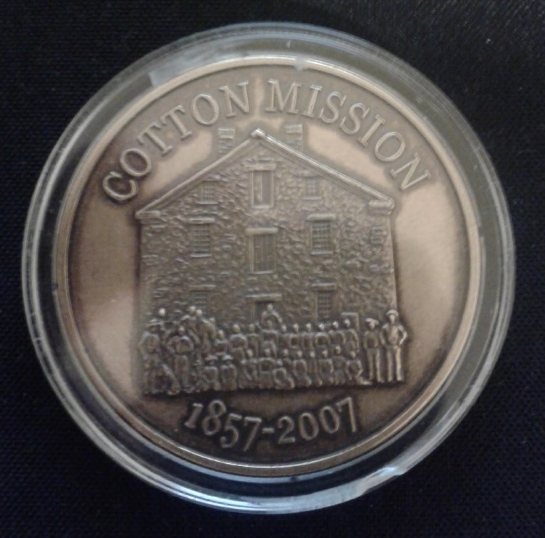 Back of the Washington City 150th year commemorative coin