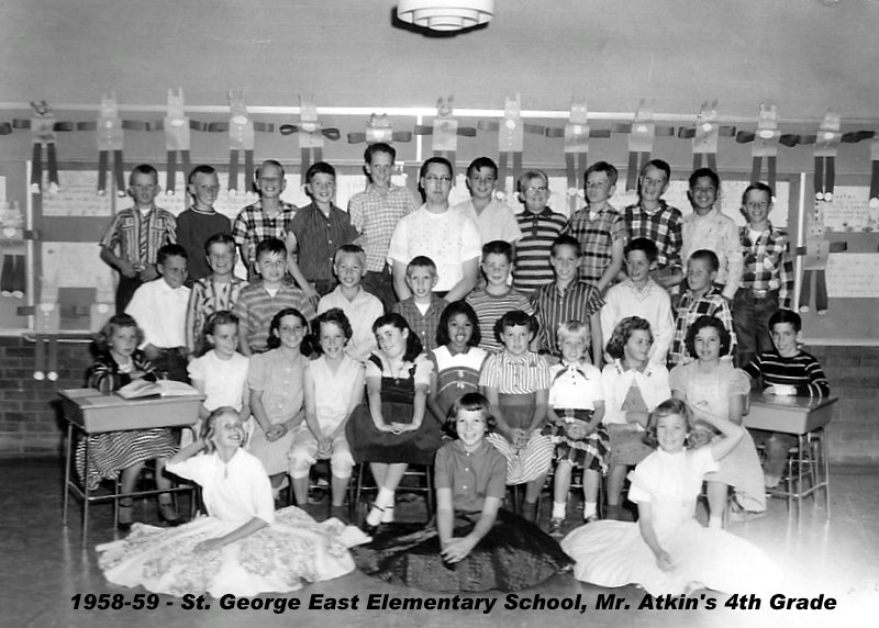 Mr. Ivan Atkin's 1958-1959 fourth grade class at East Elementary School