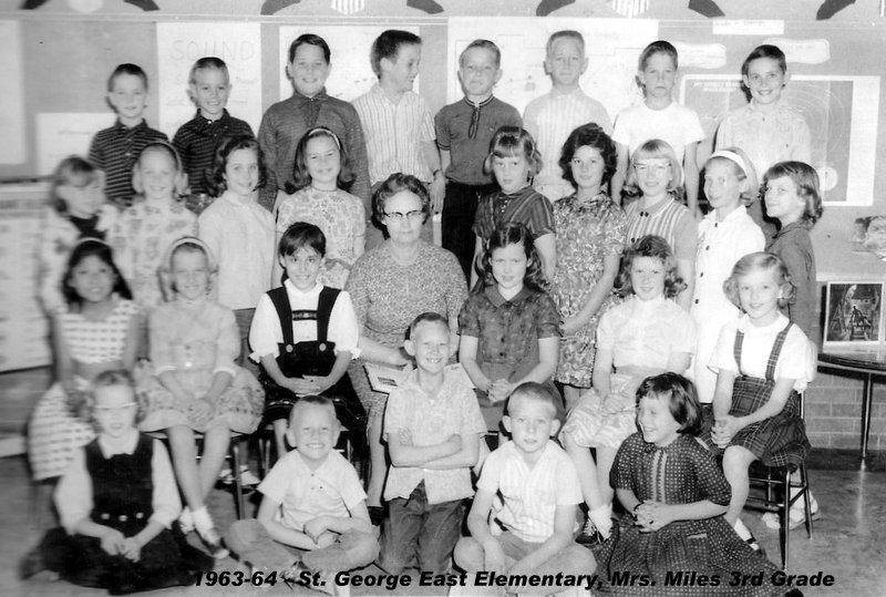 Mrs. Ruth Miles' 1963-1964 third grade class at East Elementary School