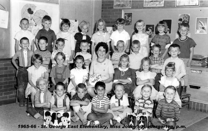Miss Ida Jolley's 1965-1966 PM kindergarten class at East Elementary School