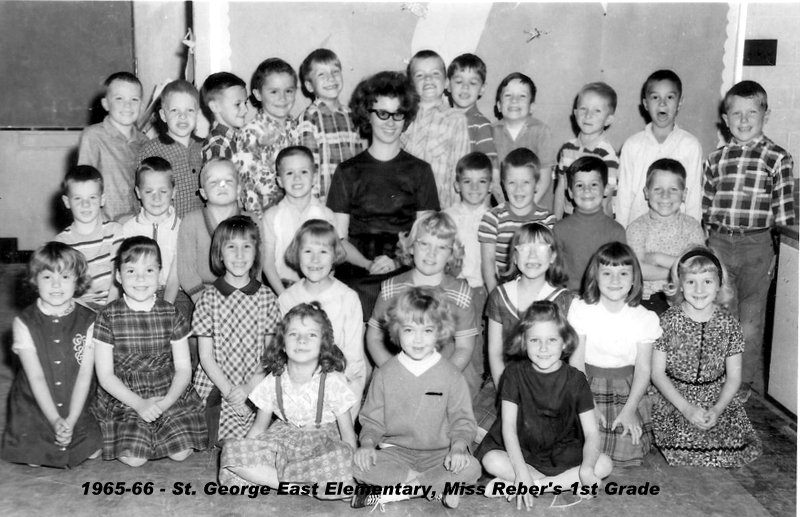 Miss Ruth Reber's 1965-1966 first grade class at East Elementary School