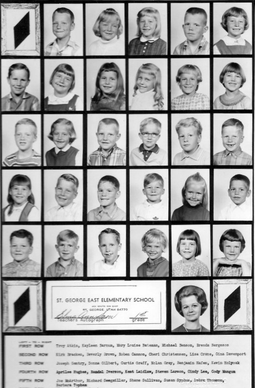 Mrs. Elma Ann Snow's 1967-1968 first grade class at East Elementary School