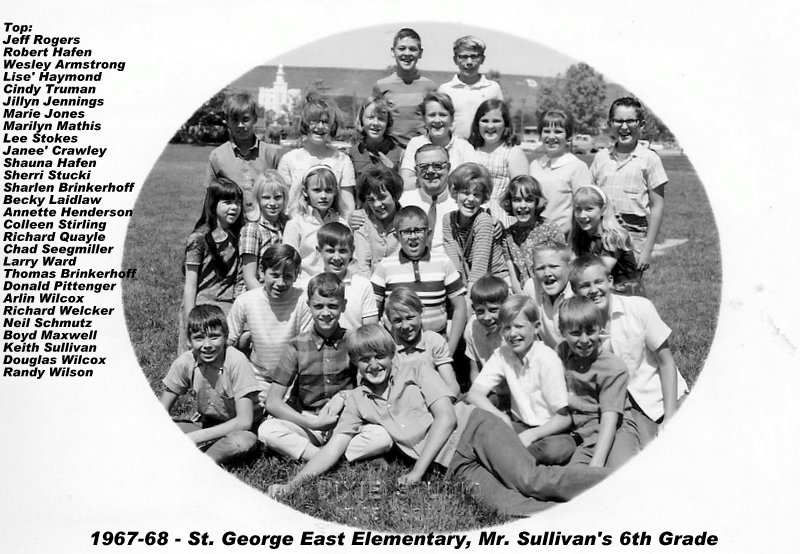 Mr. A. B. Sullivan's 1967-1968 sixth grade class at East Elementary School