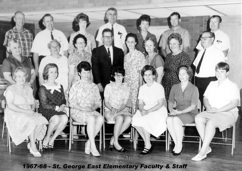 The 1967-1968 faculty & staff at East Elementary School