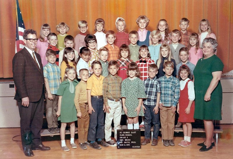 Mrs. Lorna Bruhn's 1969-1970 third grade class at East Elementary School