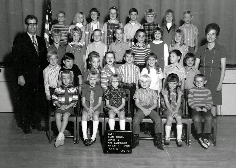 Mrs. Frances Barlocker's 1971-1972 second grade class at East Elementary School
