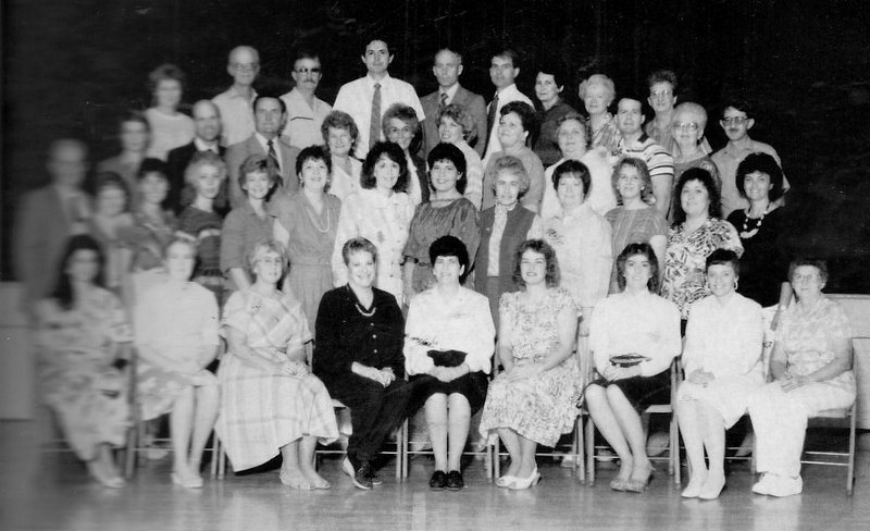 The 1987-1988 faculty & staff at East Elementary School
