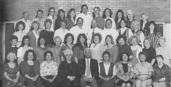 The 1994-1995 faculty at East Elementary School