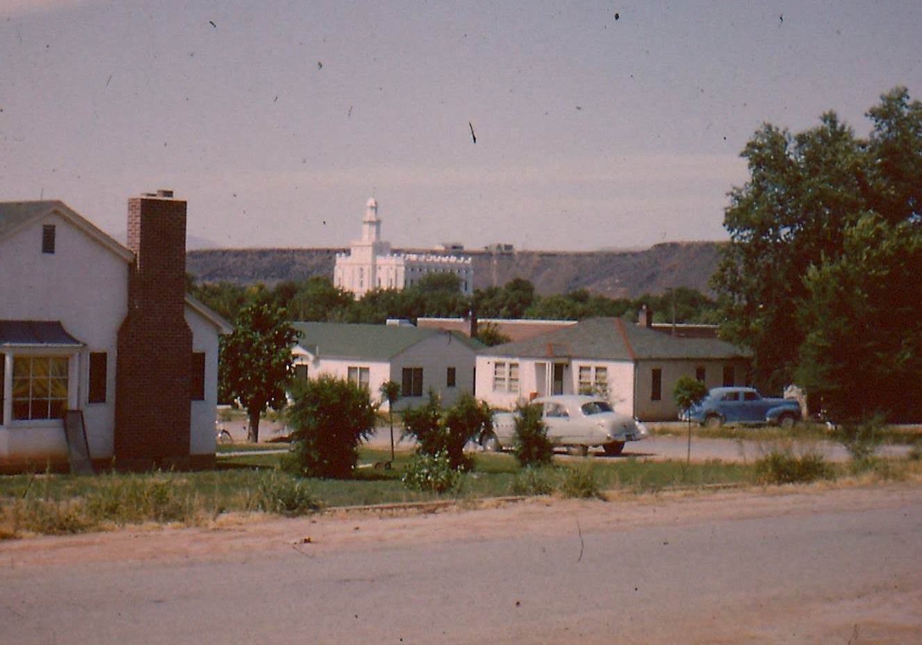 The corner of 200 South & 500 East in St. George in the 1950s