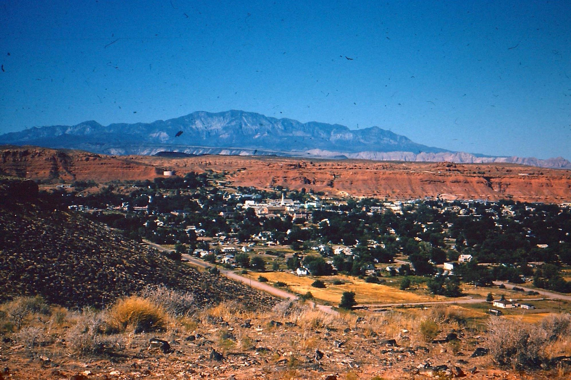 St. George in the 1950s seen from the airport on the Black Hill