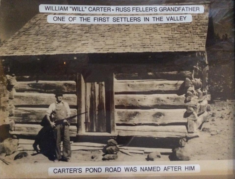 Will Carter in front of his Dammeron Valley cabin