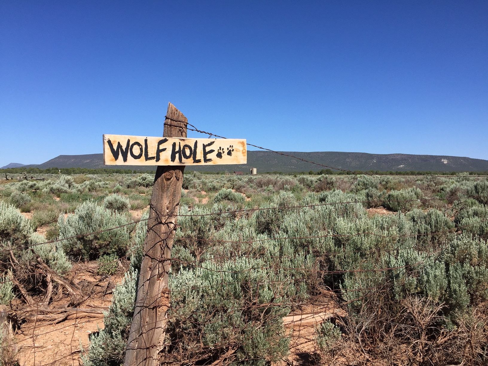 Wolf Hole Sign