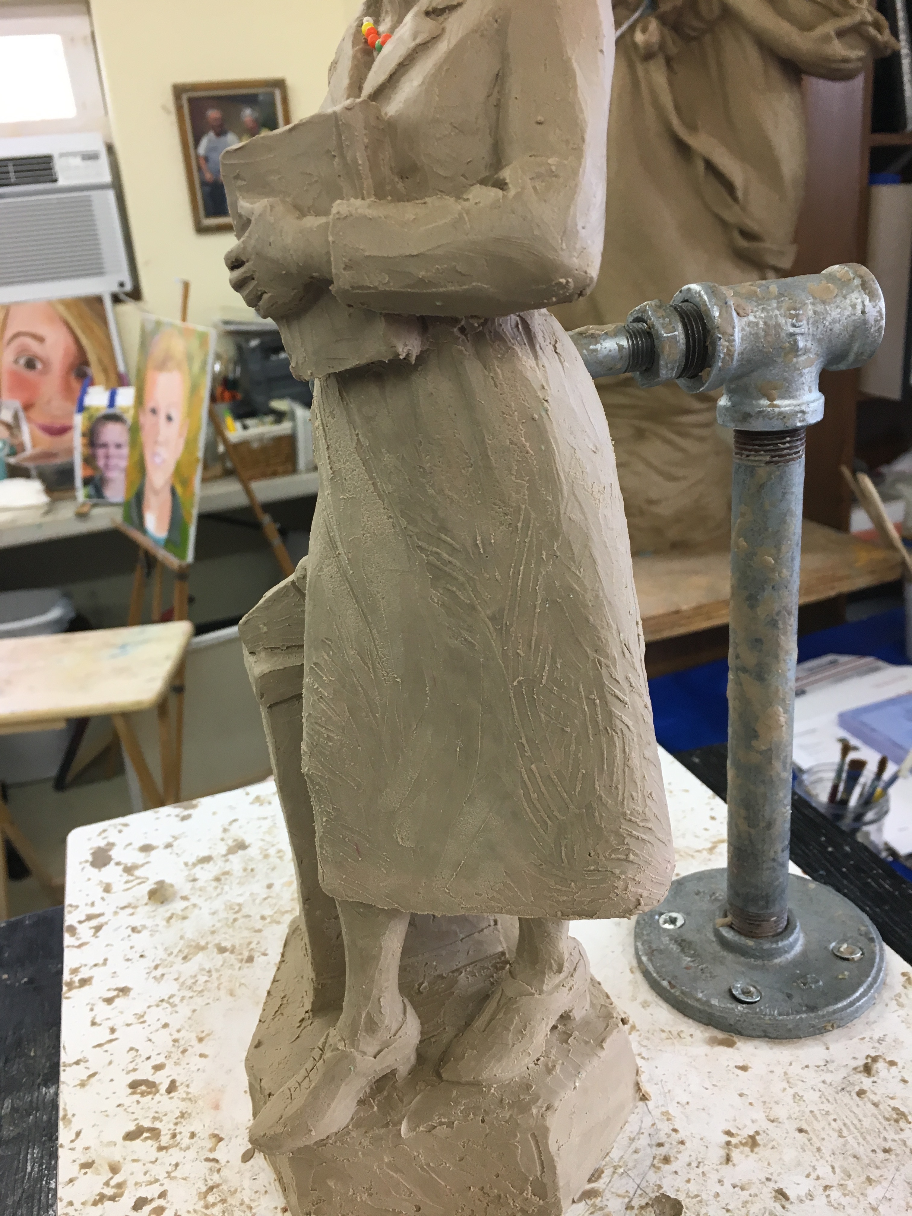 Sculptor's small preliminary model of the Juanita Brooks statue