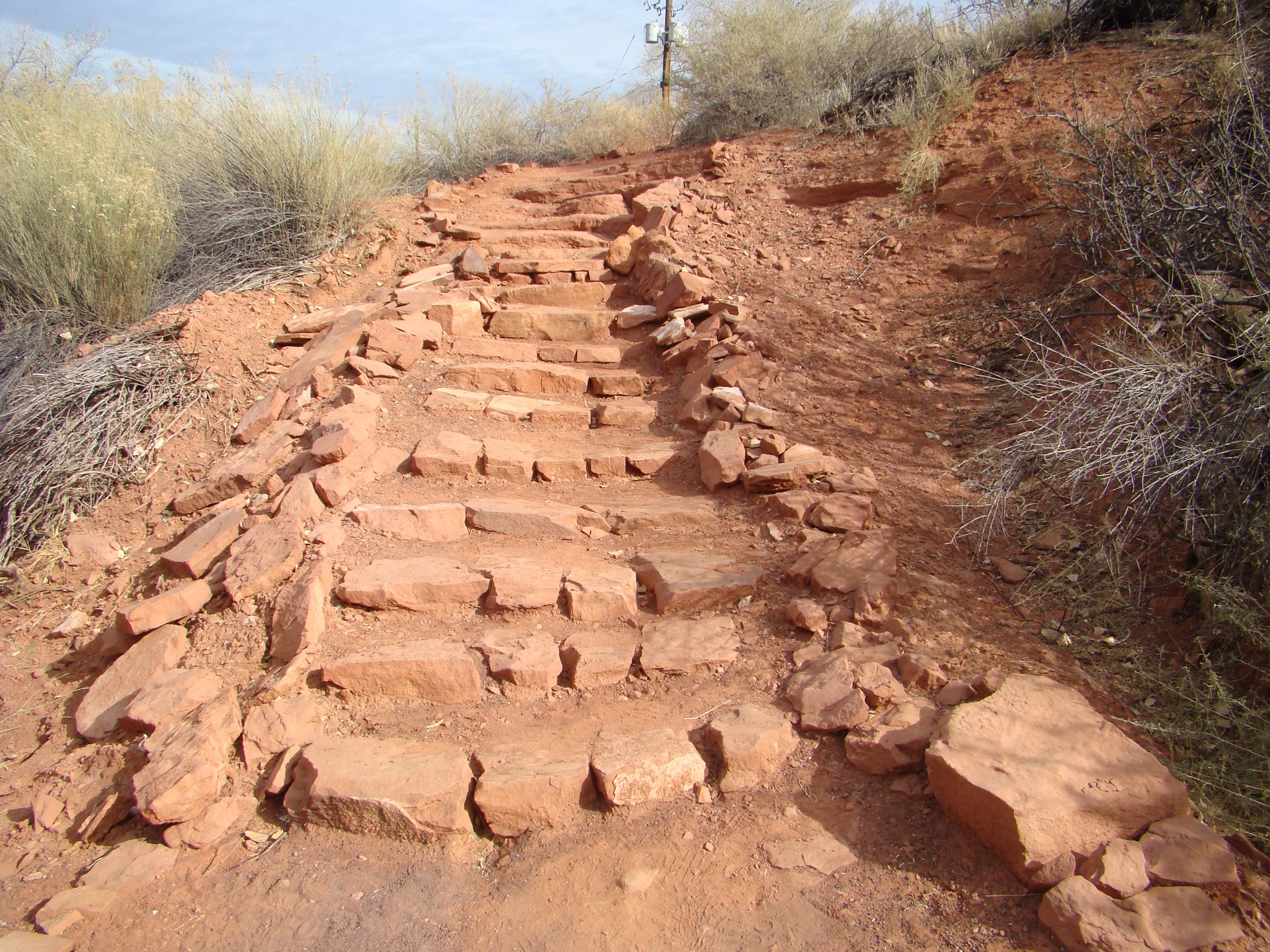 Steps on the St. George Sandstone Quarry Trail