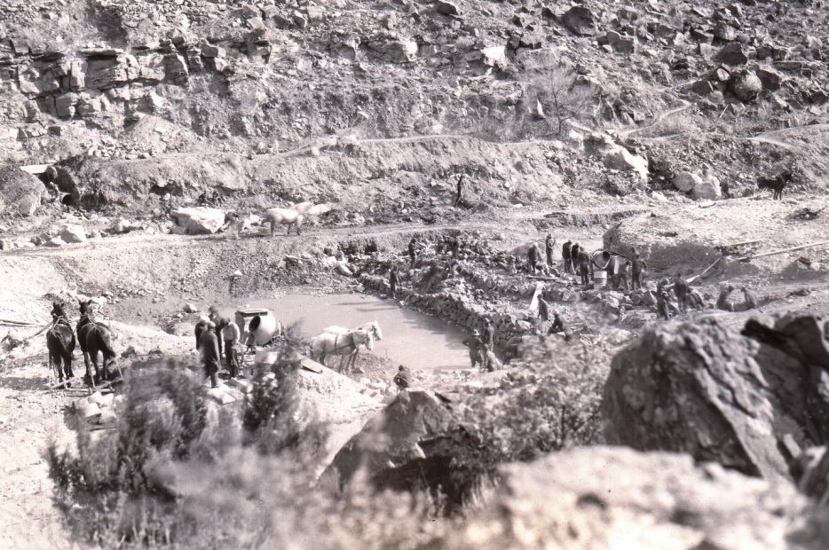 Beginning of construction on the Shem Dam spillway