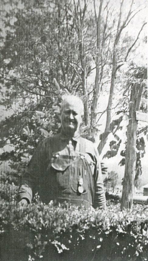 George F. Prince at home in New Harmony in 1937