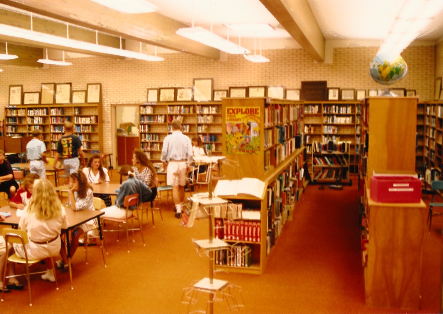 The library at Dixie High School