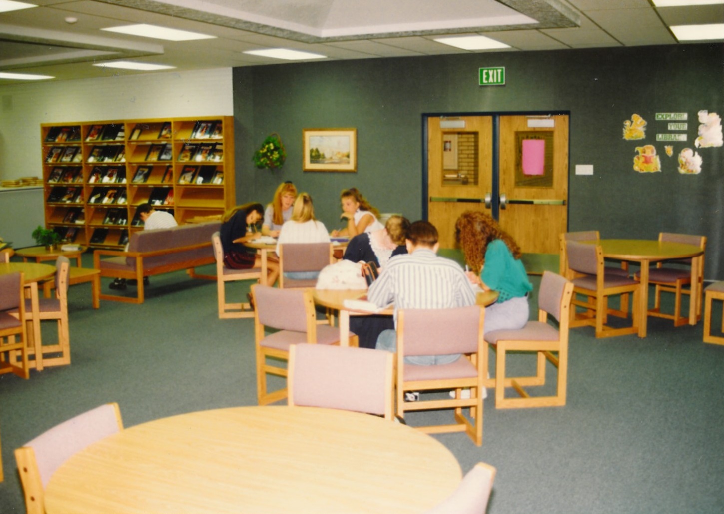 The library at Dixie High School