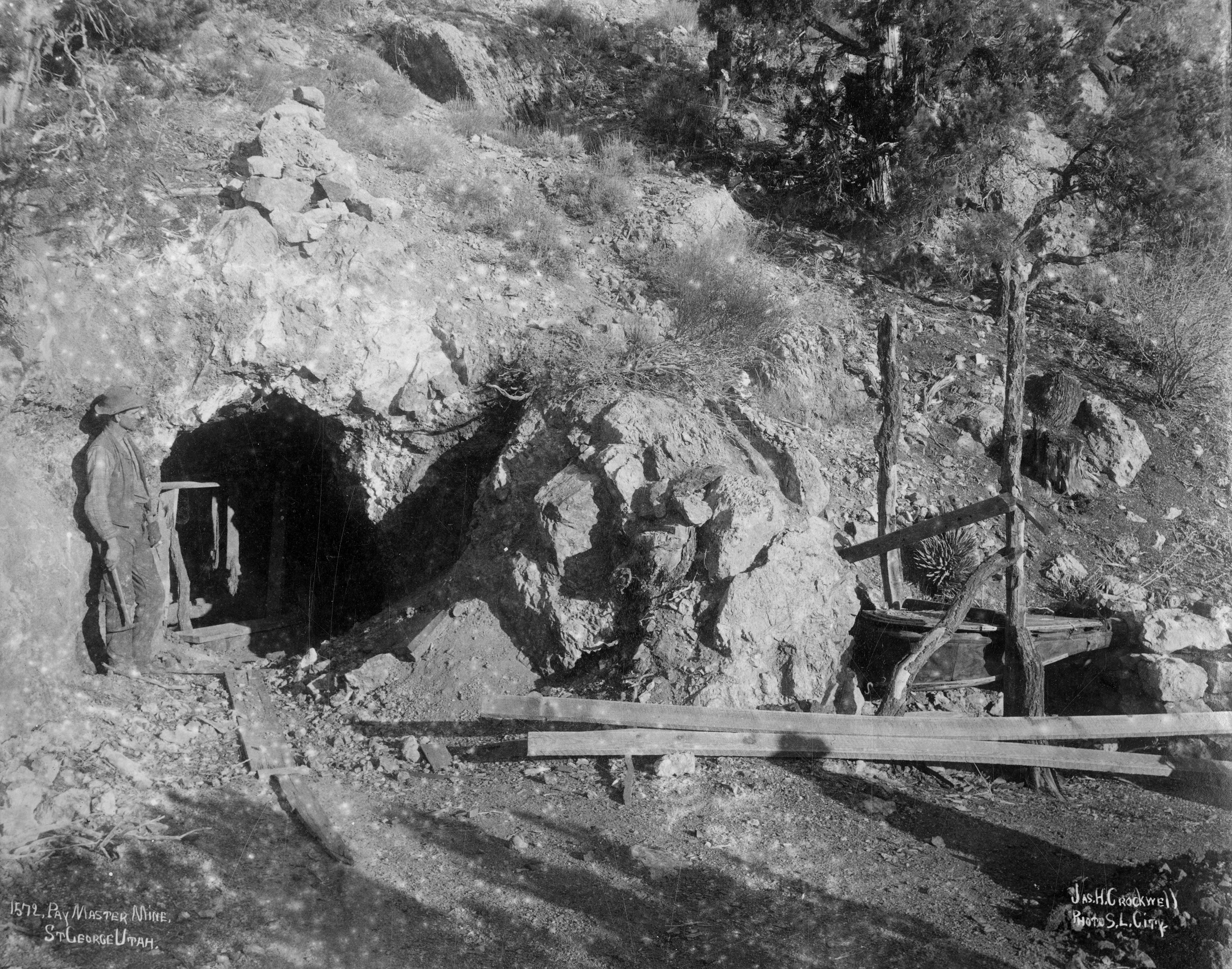 Entrance to the Paymaster Mine (now part of the Apex Mine complex)
