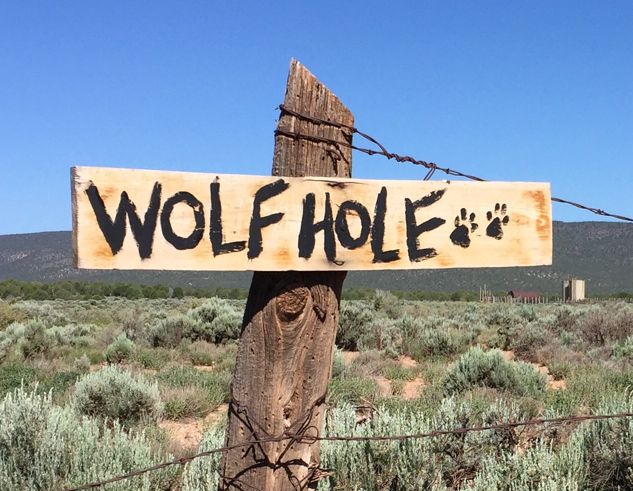 Wolf Hole Sign