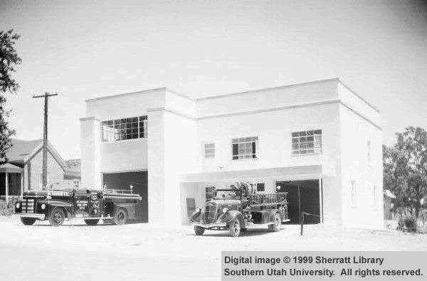 Fire Station #2 sometime between 1949 and 1956