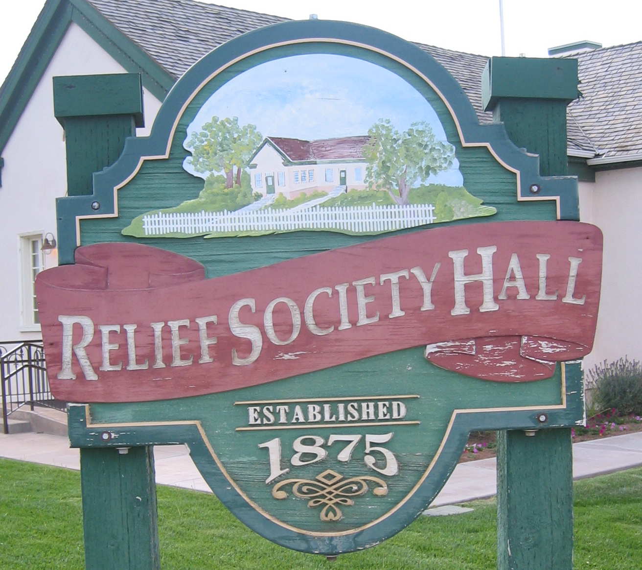 Washington Relief Society House Sign