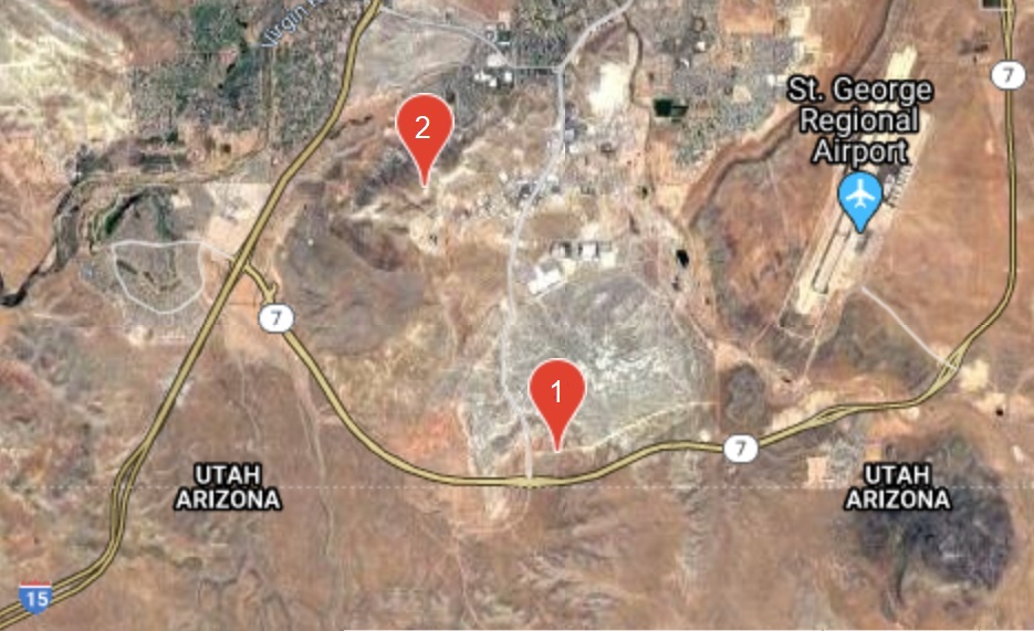 Map of Escalante Wells #1 and #2