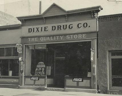 Front of the Dixie Drug store