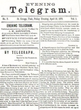 Evening Telegram of 4/18/1879
