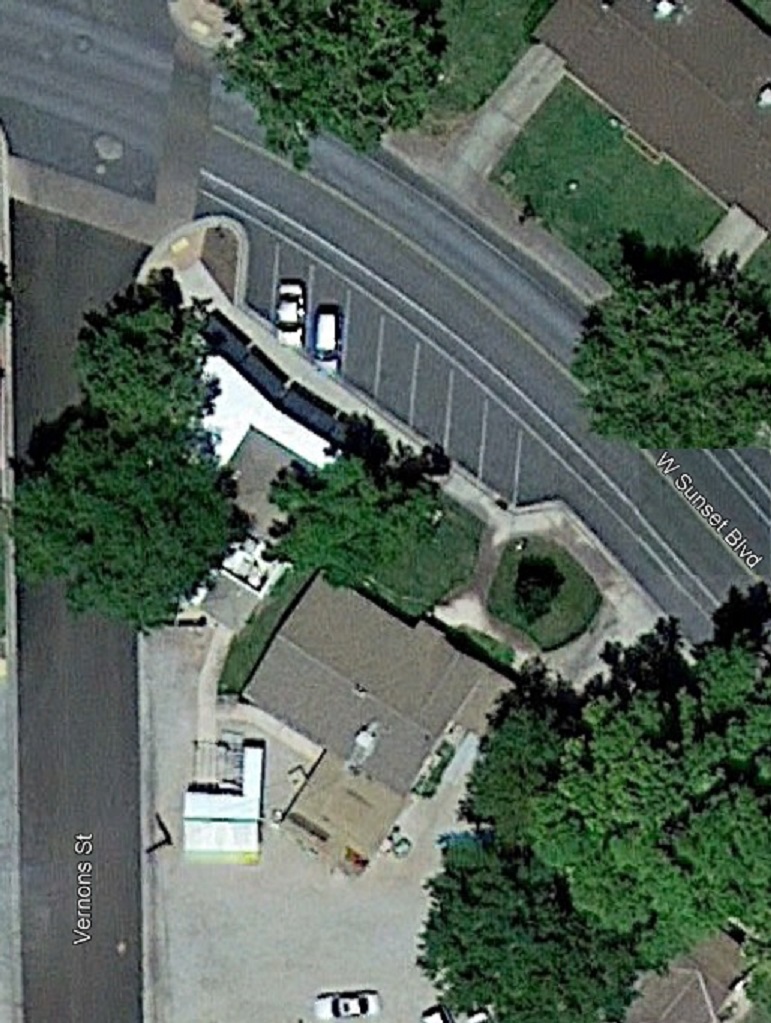Aerial view of the Landon & Wanda Frei property