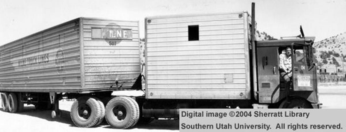 A truck used for the Milne Trucking Line