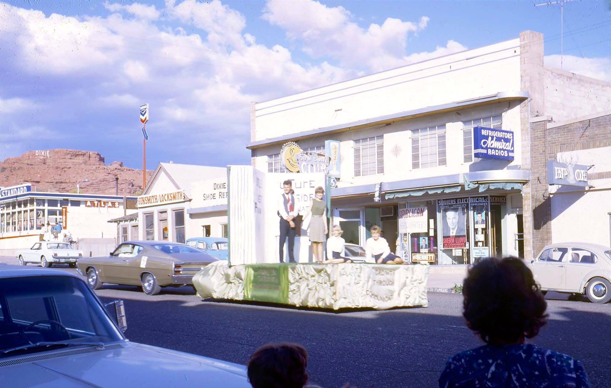 Buildings including the Dixie Shoe Repair